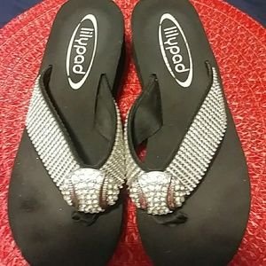 Lilypod Rhinestone Baseball Sandal